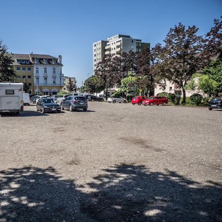 Parkplatz an der Stauffenbergstraße.