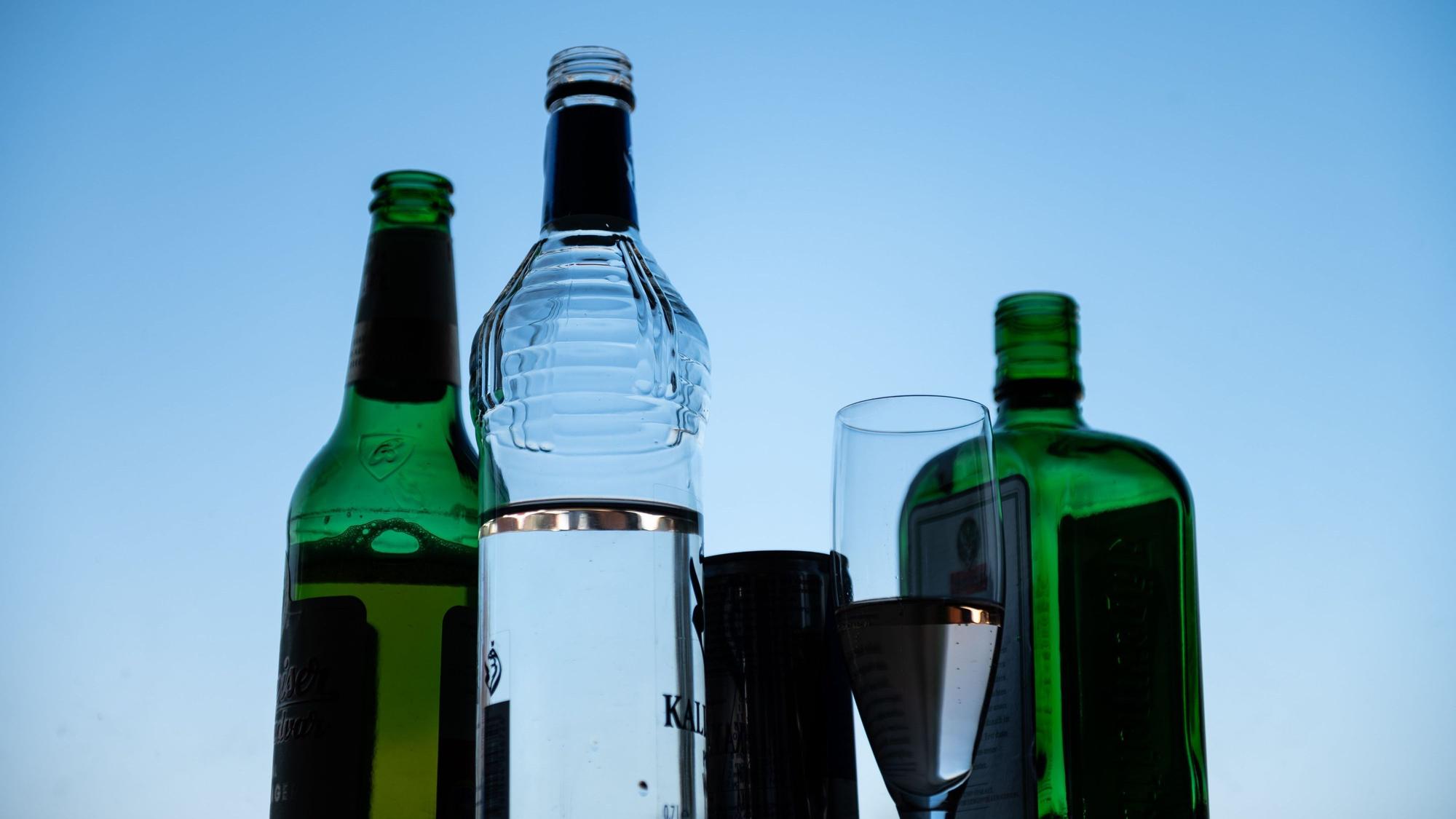 Verschiedene alkoholische Getränke