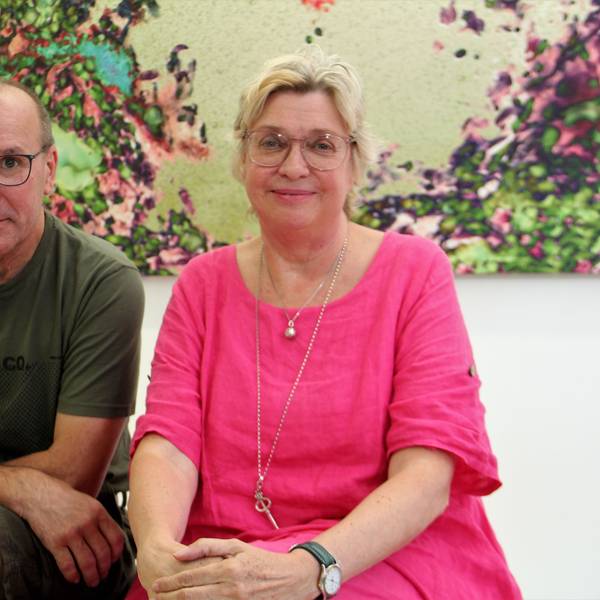 Bettina Spillmann und Krzysztof Swider vom Ring Lindenthaler Geschäftsleute planen eine opulente Kunstwoche. Foto: Thomas Dahl