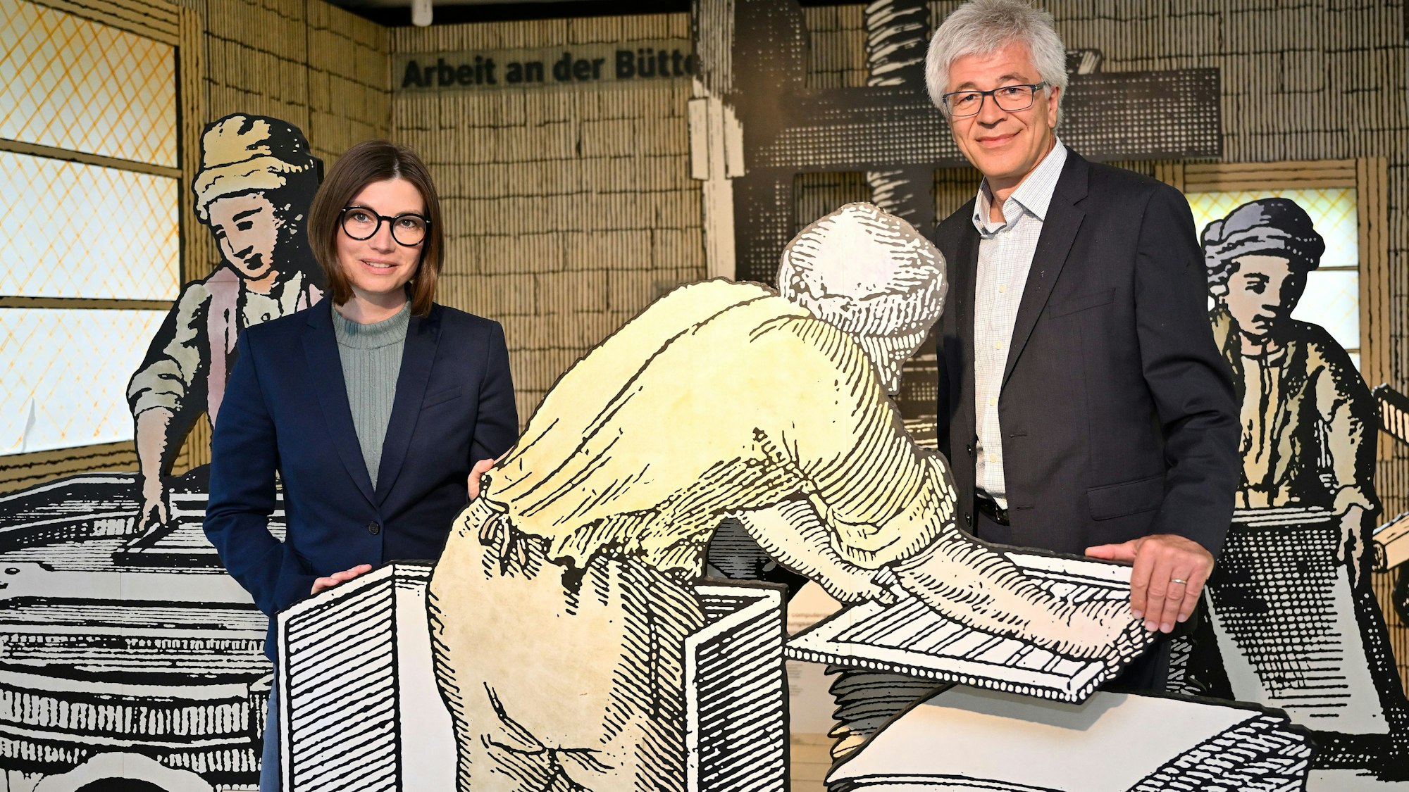 LVR-Industriemuseum Papiermühle Alte Dombach. Nachfolge Dr. Schachtner. Sonja Nanko und Dr. Walter Hauser