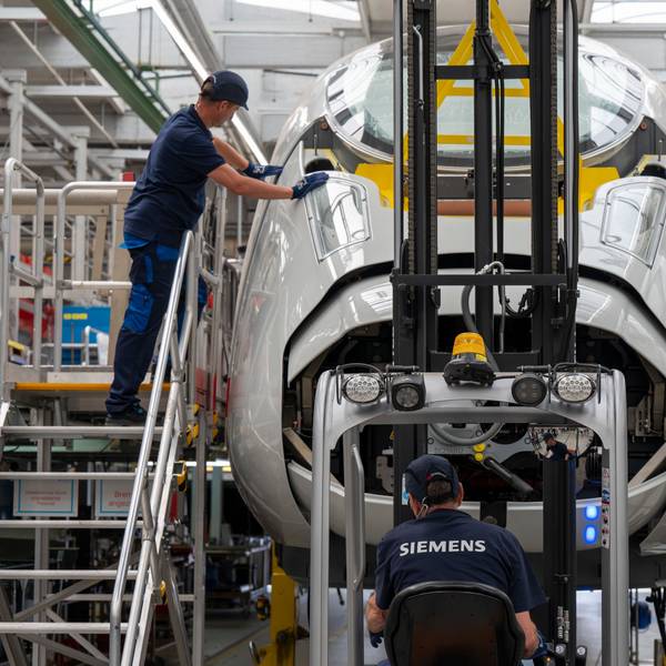 17.07.2023, Krefeld: Im Siemens-Werk wird der ICE3 neo gebaut. Foto: Uwe Weiser