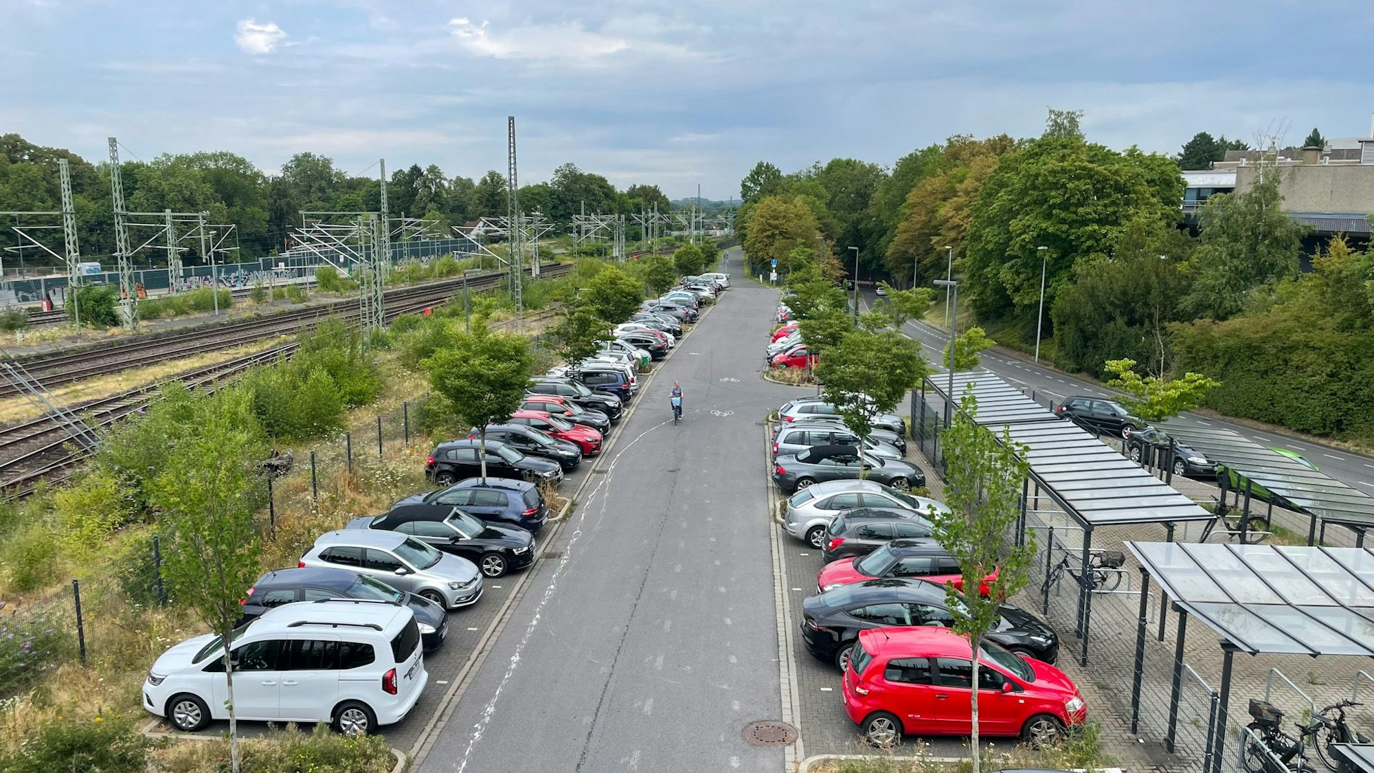 Der Pendlerparkplatz in Opladen.