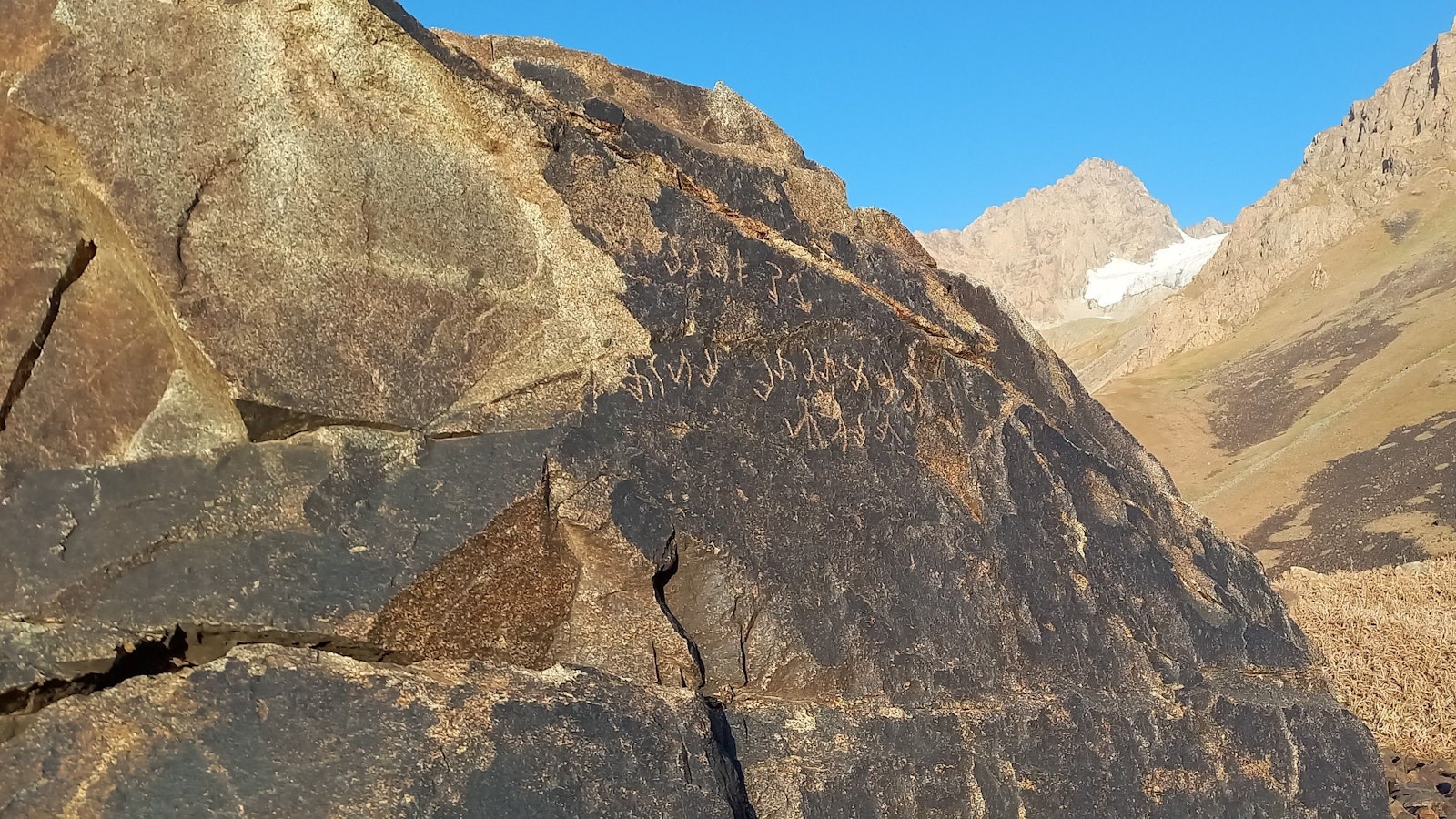 Fundort der Bilingue in der Almosi-Schlucht in Tadschikistan.
