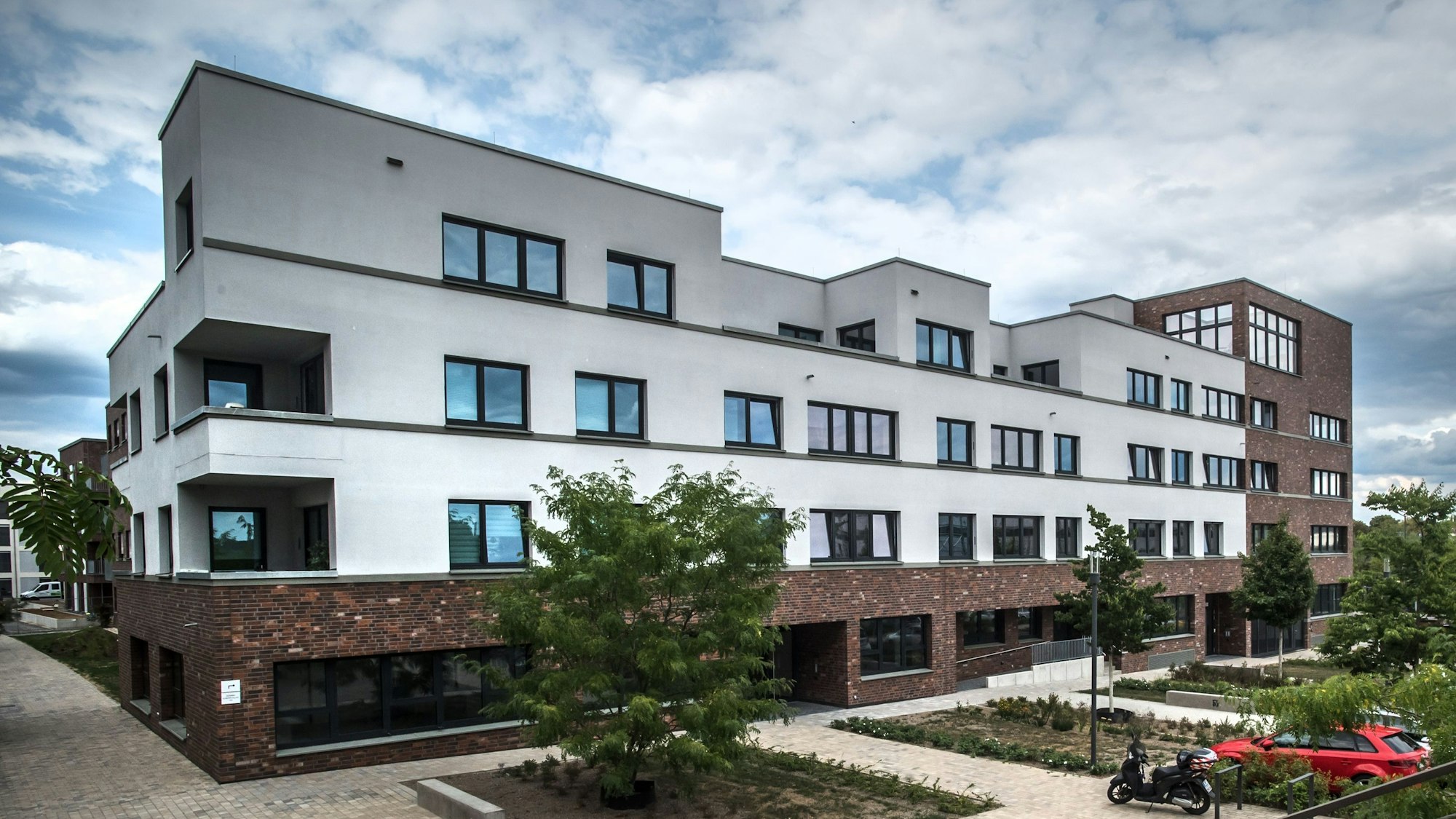 Seit Sommer fertig, aber nicht bezogen: die Kita am Henkelmännchenplatz in der Bahnstadt-West.