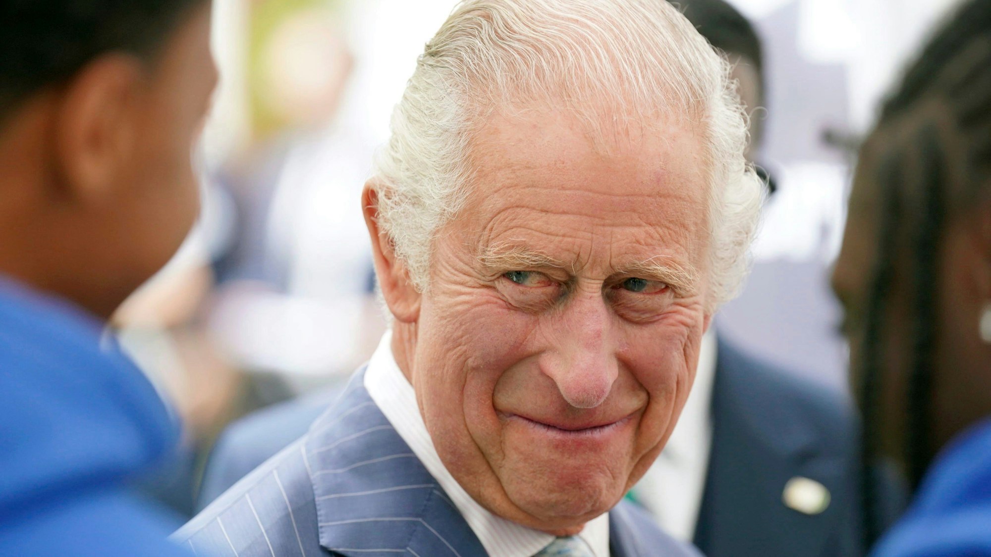 Der britische König Charles III. während eines Empfangs.