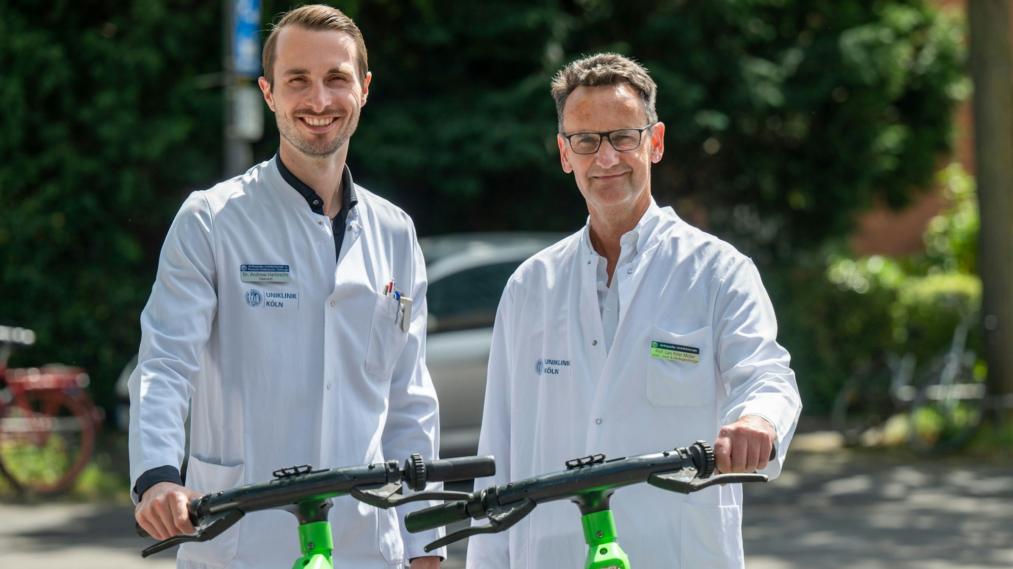 Haben die Folgen der E-Scooter-Unfälle in Köln wissenschaftlich untersucht: Andreas Harbrecht und Lars Müller