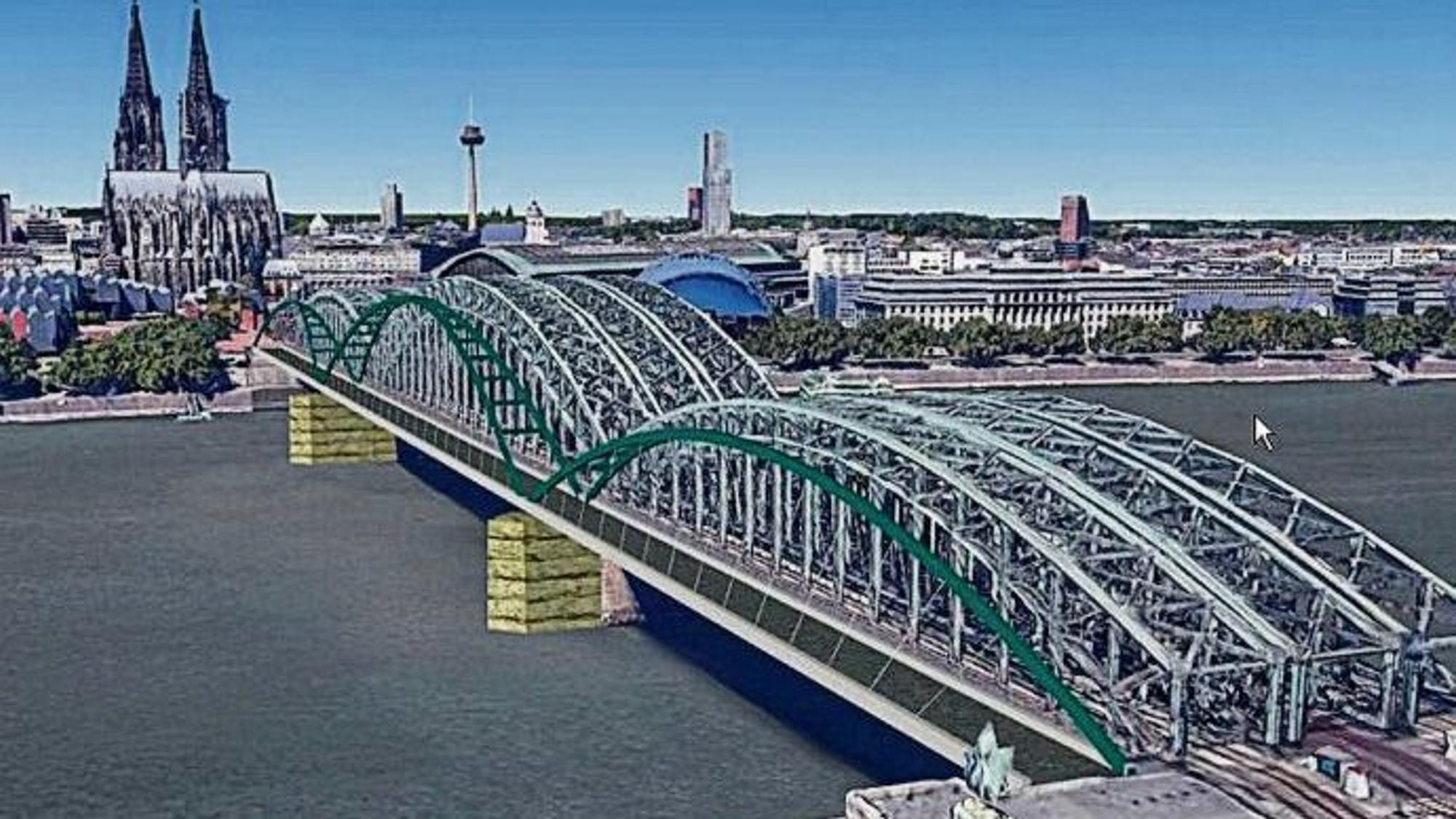 In diesem alten Entwurf zeigte die Stadt 2020 ihre Idee für eine südliche Erweiterung. Der Brückenbogen über dem Fuß- und Radweg ist schmaler.