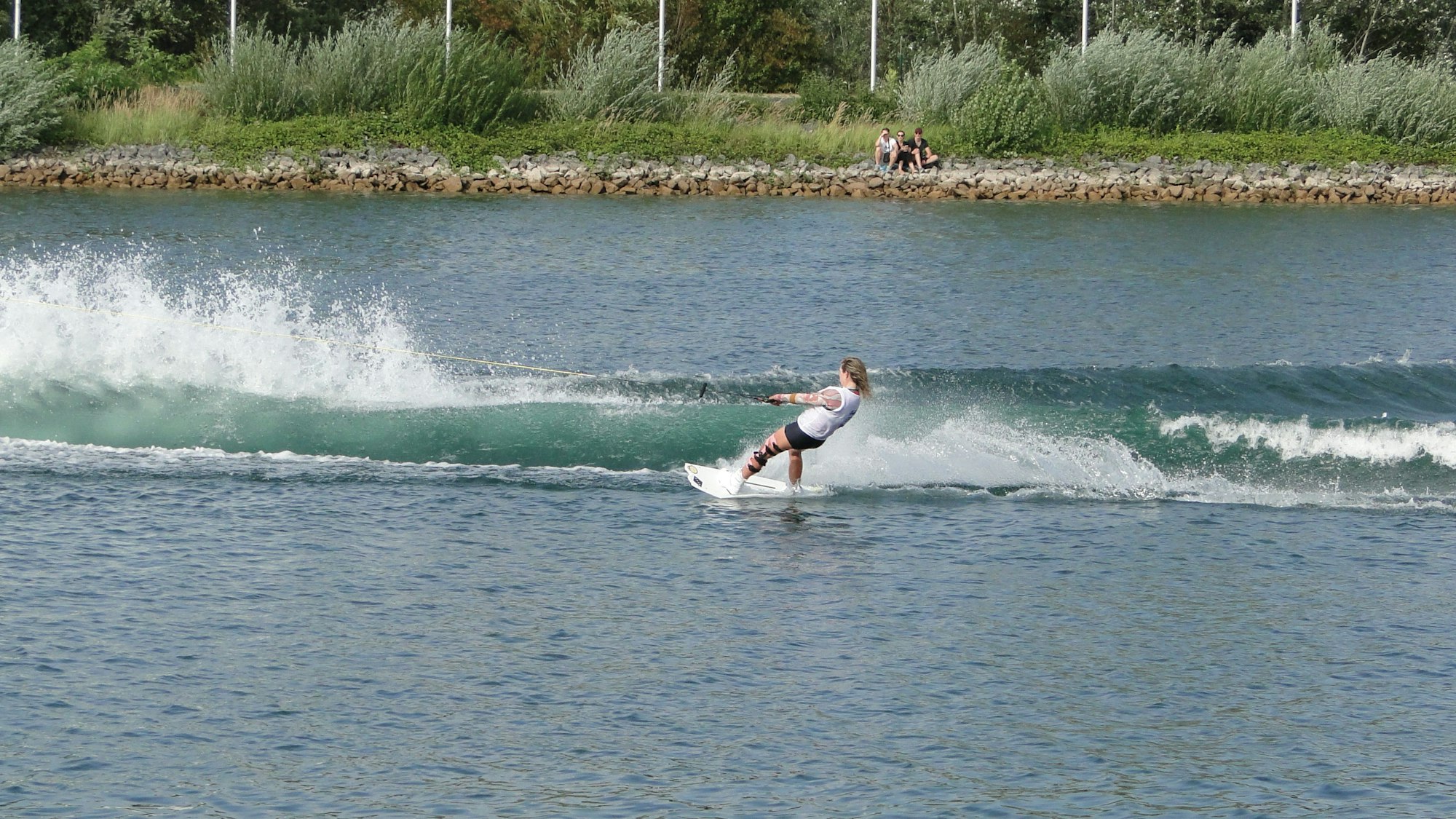Die Regattastrecke bot den Wakeboardern ideale Bedingungen.