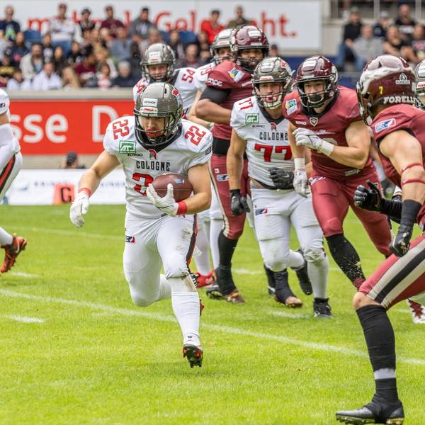 European League of Football, Rhein Fire - Cologne Centurions, Duisburg, 23.7.2023 Andre Frisch Cologne Centurions 22, Rhein Fire - Cologne Centurions am 23.7.2023 in der Schauinsland-Reisen-Arena, Duisburg *** European League of Football, Rhein Fire Cologne Centurions, Duisburg, 23 7 2023 Andre Frisch Cologne Centurions 22 , Rhein Fire Cologne Centurions on 23 7 2023 at Schauinsland Reisen Arena, Duisburg. Copyright: xBEAUTIFULxSPORTS/MarcxJungex