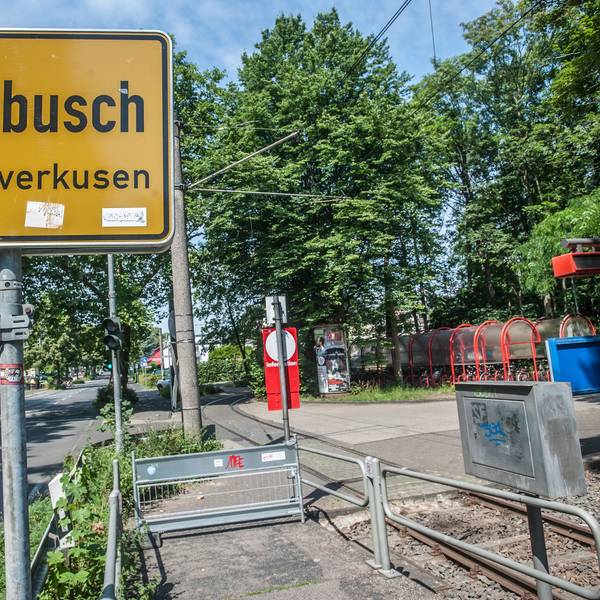 Endhaltestelle der Linie 4 in Schlebusch.