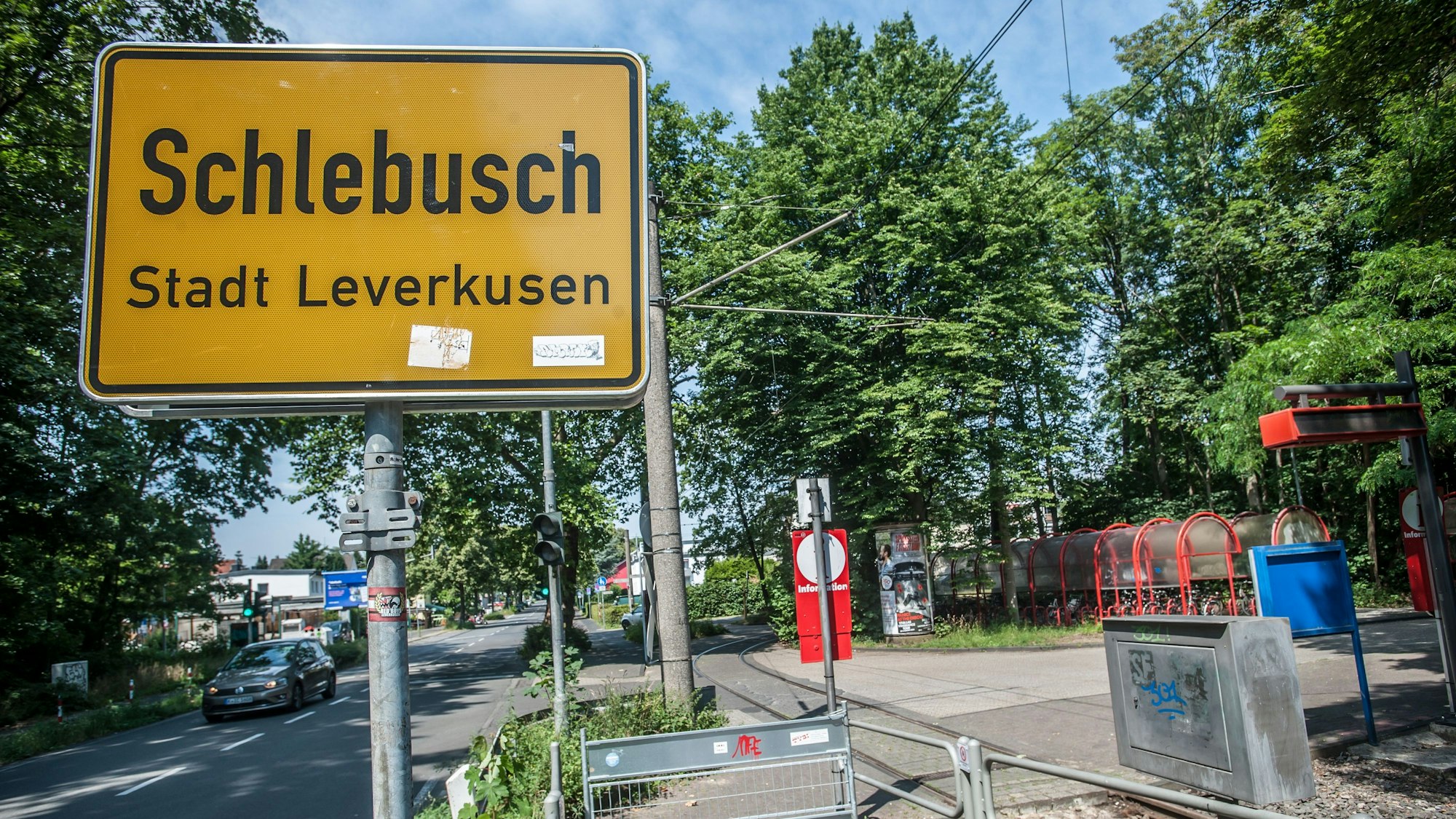 Endhaltestelle der Linie 4 in Schlebusch.