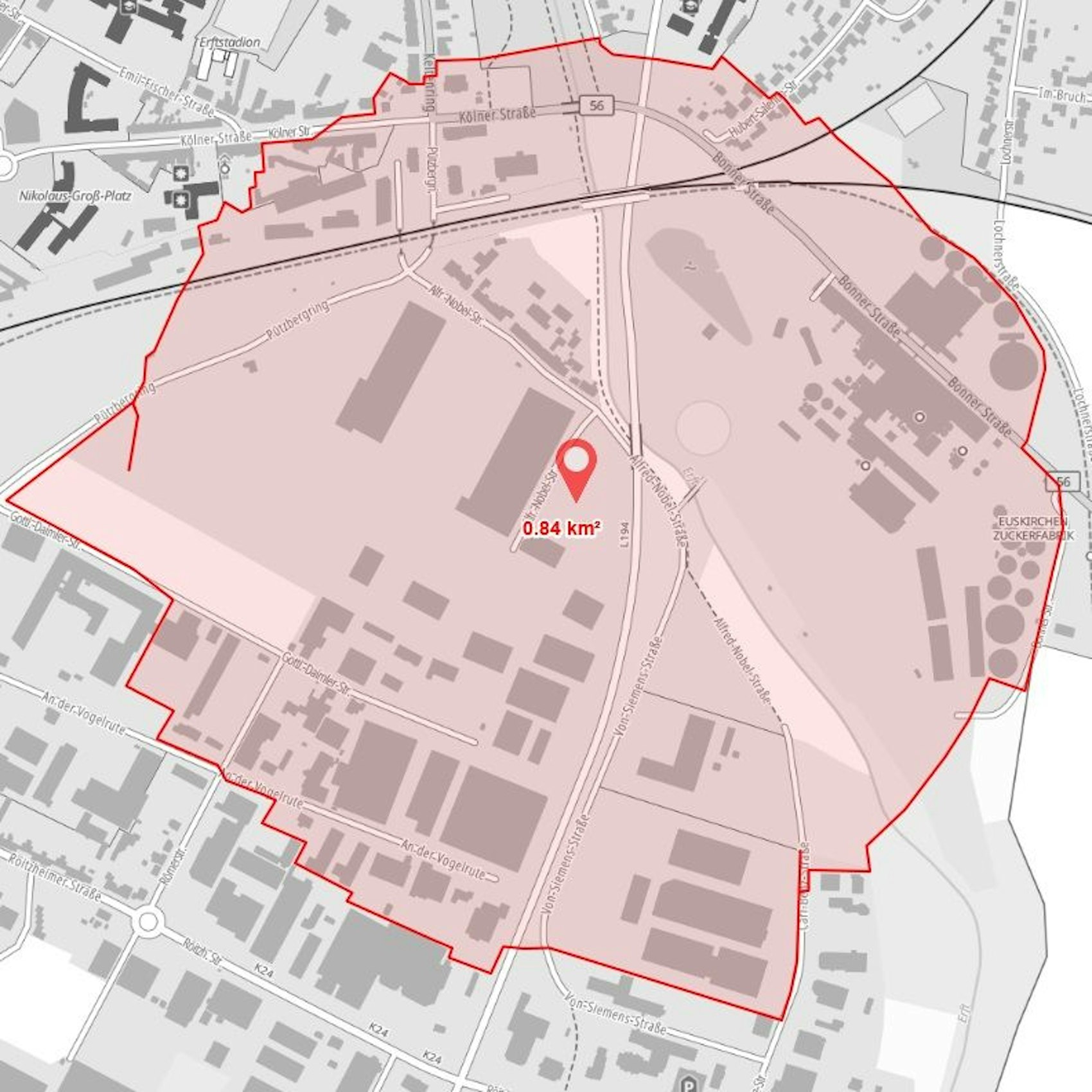 Karte der Stadt Euskirchen.