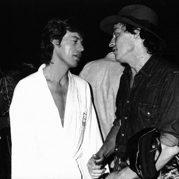 Mick Jagger und Wolfgang Niedecken unterhalten sich.