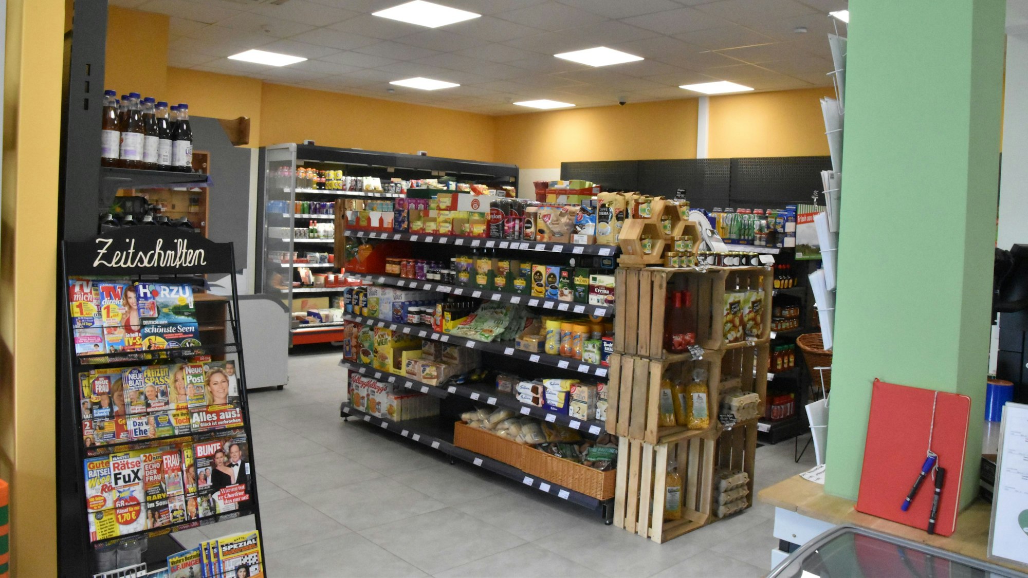 Die Waren im Landmarkt wurden immer mehr auf Markenprodukte umgestellt.