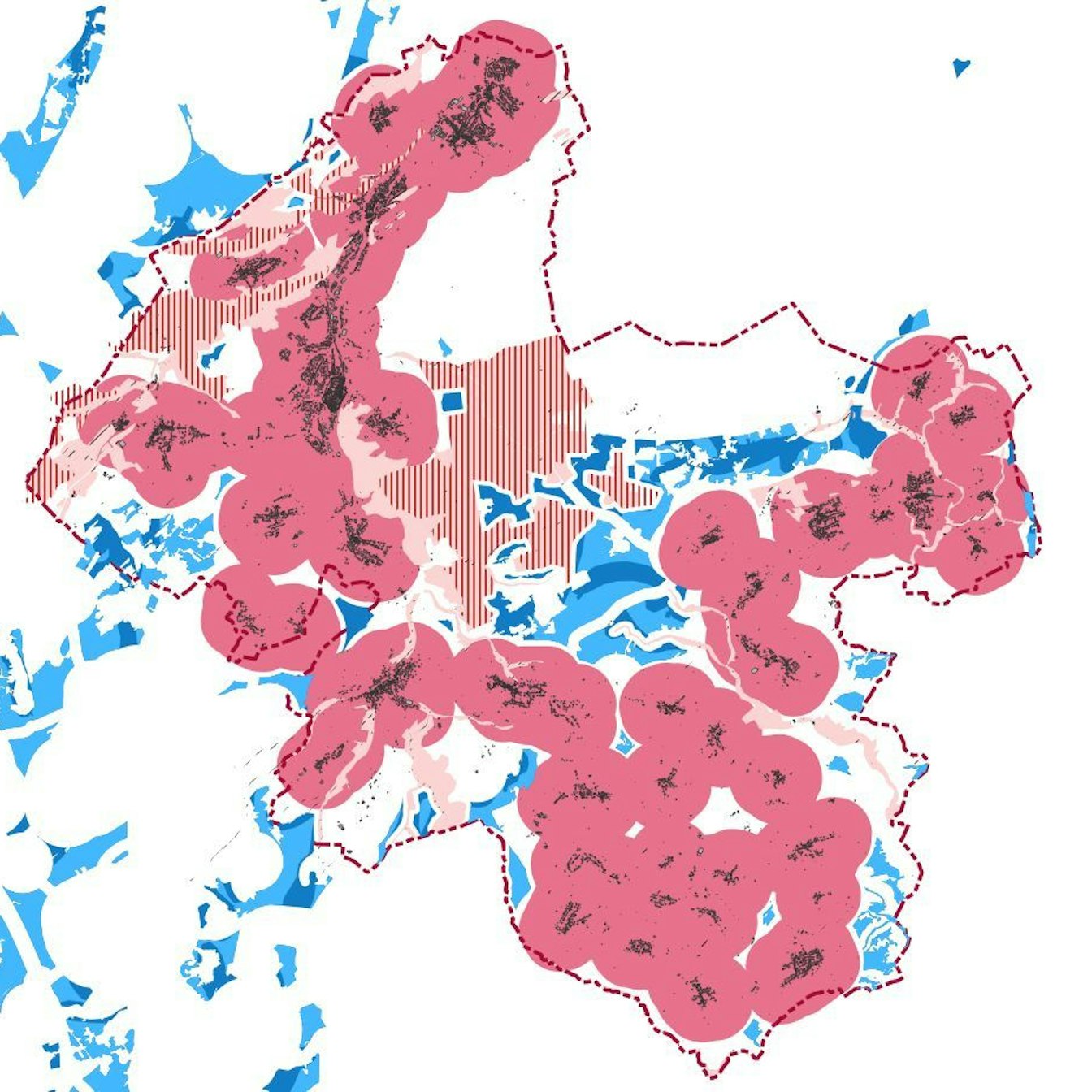 Eine Karte zeigt Windkraftpotenzialflächen im Stadtgebiet von Bad Münstereifel.