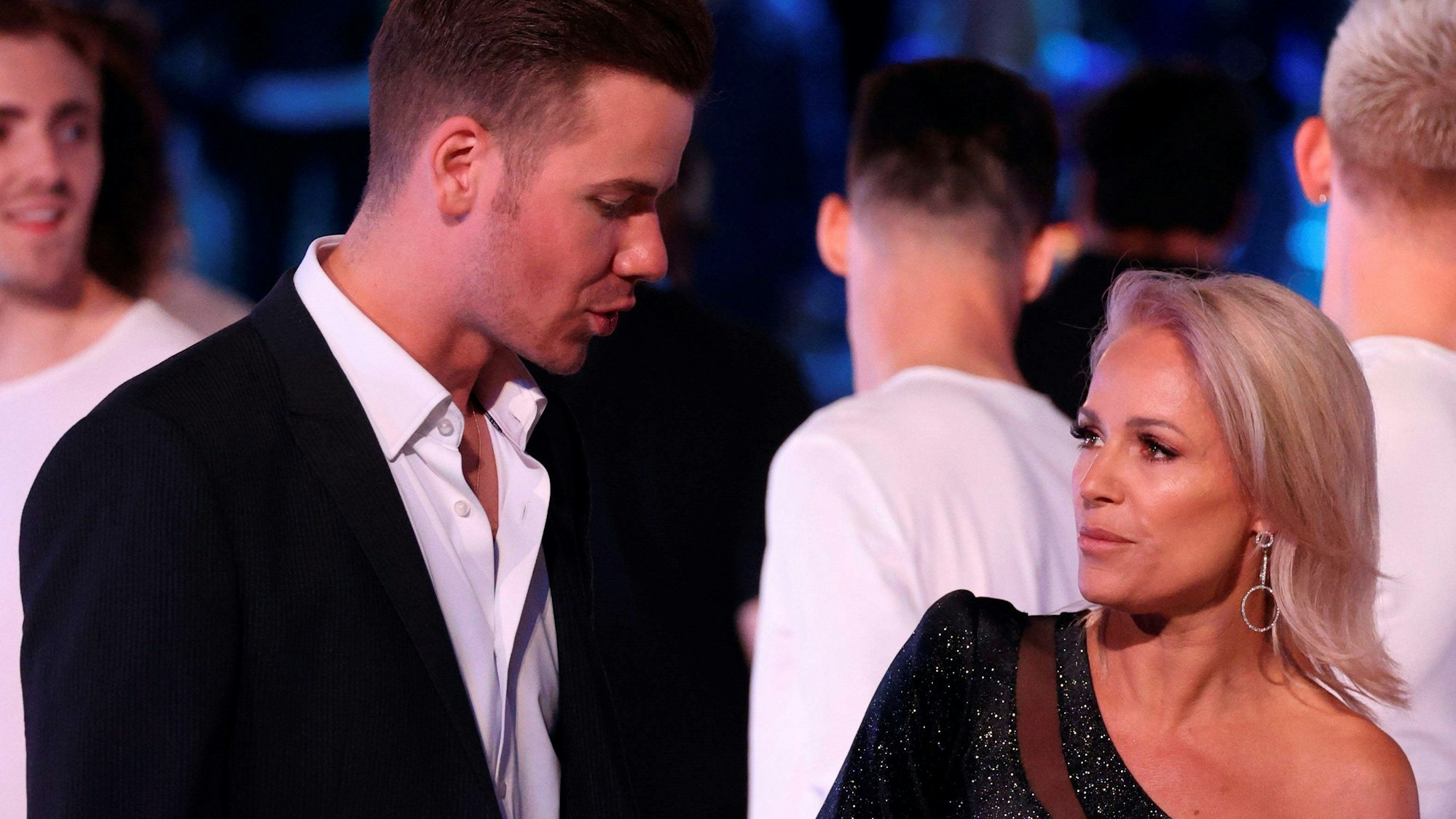 Eric Philippi und Michelle in der ARD/ORF TV-Show „Schlagerbooom Open Air - Die Stadionshow“ in Österreich.