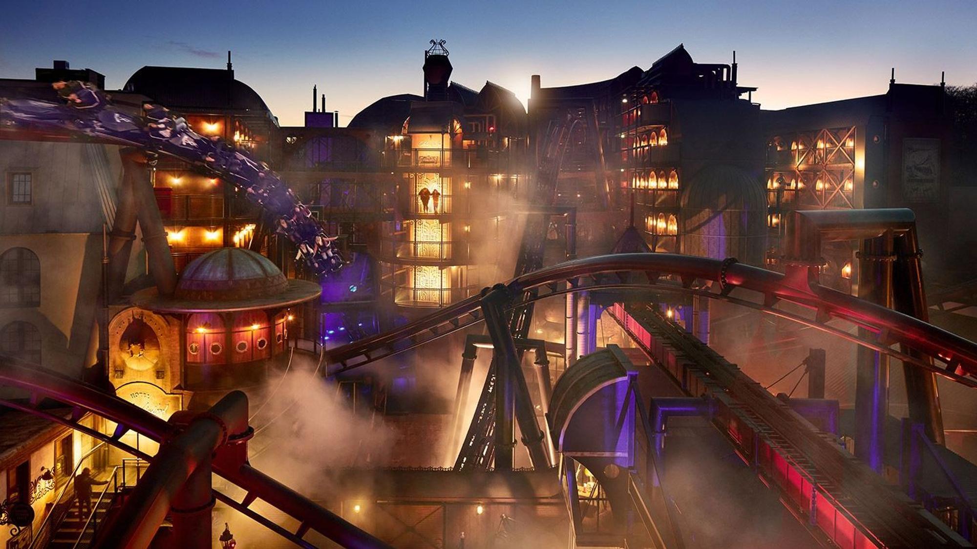 Die Themenwelt Rookburgh im Brühler Freizeitpark Phantasialand.