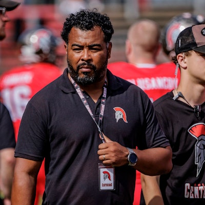 European League of Football: Cologne Centurions vs. Frankfurt Galaxy, Südstadion, Köln, 25.06.2022 David Drane General Manager Cologne Centurions, Cologne Centurions vs. Frankfurt Galaxy, Köln, Südstadion, 25.6.2022 *** European League of Football Cologne Centurions vs Frankfurt Galaxy, Südstadion, Cologne, 25 06 2022 David Drane General Manager Cologne Centurions , Cologne Centurions vs Frankfurt Galaxy, Cologne, Südstadion, 25 6 2022 Copyright: xBEAUTIFULxSPORTS/Gawlikx