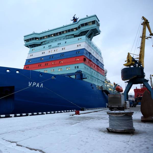 Der russische Atomeisbrecher „Ural“ in Murmansk (Archivbild)