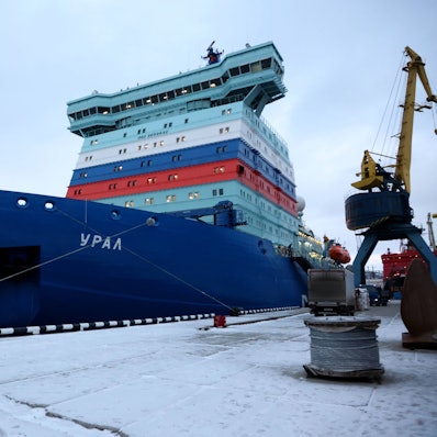 Der russische Atomeisbrecher „Ural“ in Murmansk (Archivbild)