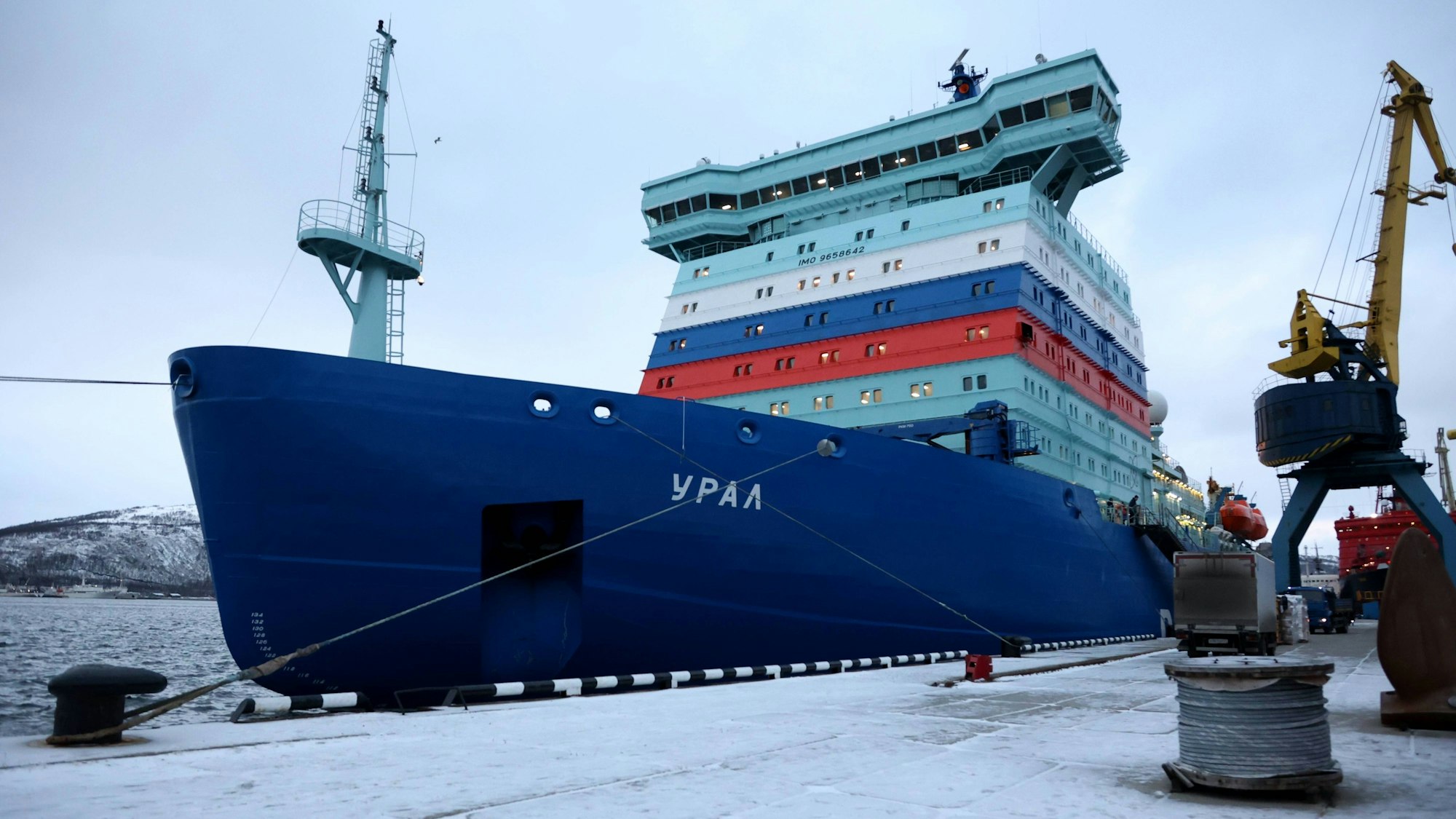 Der russische Atomeisbrecher „Ural“ in Murmansk (Archivbild)