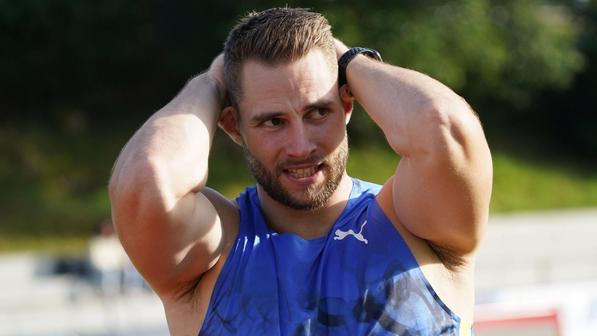 Sport Bilder des Tages Leichtathletik, Athletics, true athletes Classics 2023, 29.07.2023, Manforterstadion Leverkusen , Speerwurf Männer, Johannes Vetter LG Offenburg, *** Leichtathletik, Athletics, true athletes Classics 2023, 29 07 2023, Manforterstadion Leverkusen , Javelin Throw Men, Johannes Vetter LG Offenburg,