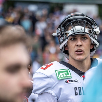 European League of Football, Hamburg Sea Devils - Cologne Centurions, Hamburg, 23.7.2023 Judd Erickson Cologne Centurions 9, Hamburg Sea Devils - Cologne Centurions am 23.7.2023 im Stadion Hohe Luft, Hamburg *** European League of Football, Hamburg Sea Devils Cologne Centurions, Hamburg, 23 7 2023 Judd Erickson Cologne Centurions 9 , Hamburg Sea Devils Cologne Centurions on 23 7 2023 at Hohe Luft Stadium, Hamburg. Copyright: xBEAUTIFULxSPORTS/MarcxJungex