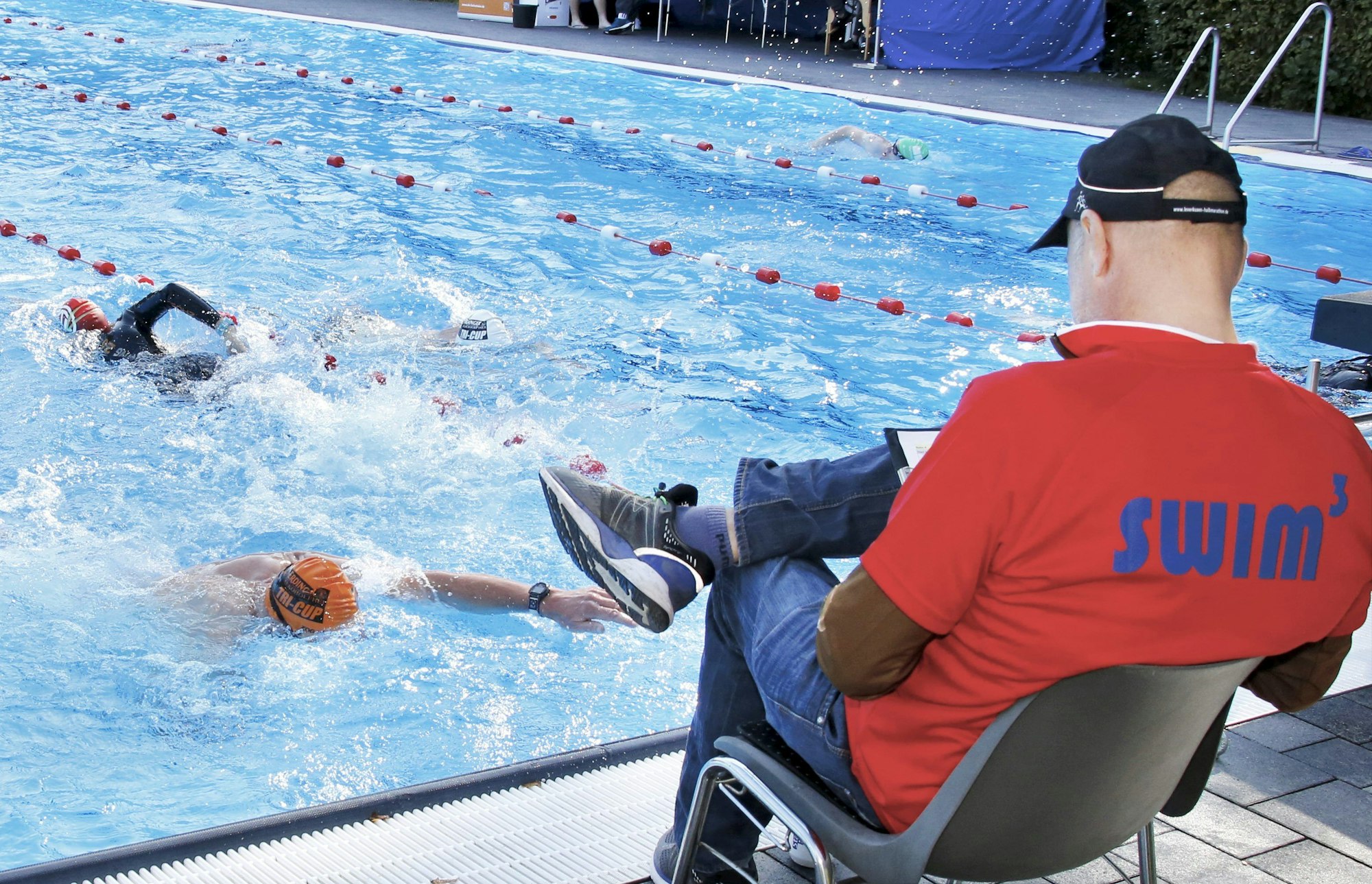 Swim- Challenge im Freibad Wiembachtal.
Foto: Michael Wand