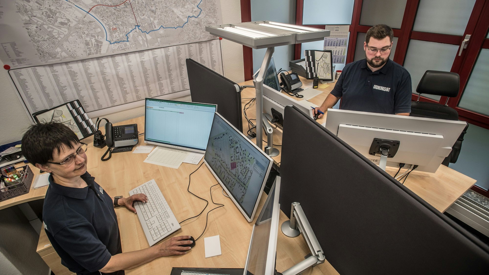 Kommunaler Ordnungsdienst hat im Wiesdorfer Treff eine Leitstelle eingerichtet.