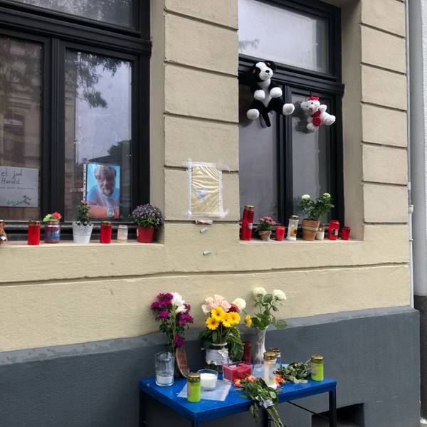 Kleine Gedenkstätte für Harald aus Köln-Nippes.