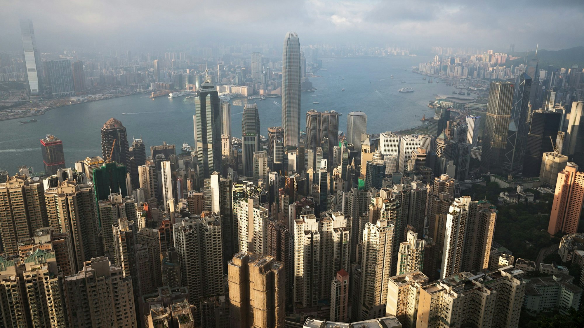 Blick auf die Skyline von Hongkong