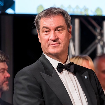 Markus Söder (CSU), Bayerischer Ministerpräsident, während des Staatsempfangs anlässlich der Eröffnung der Richard-Wagner-Festspiele.