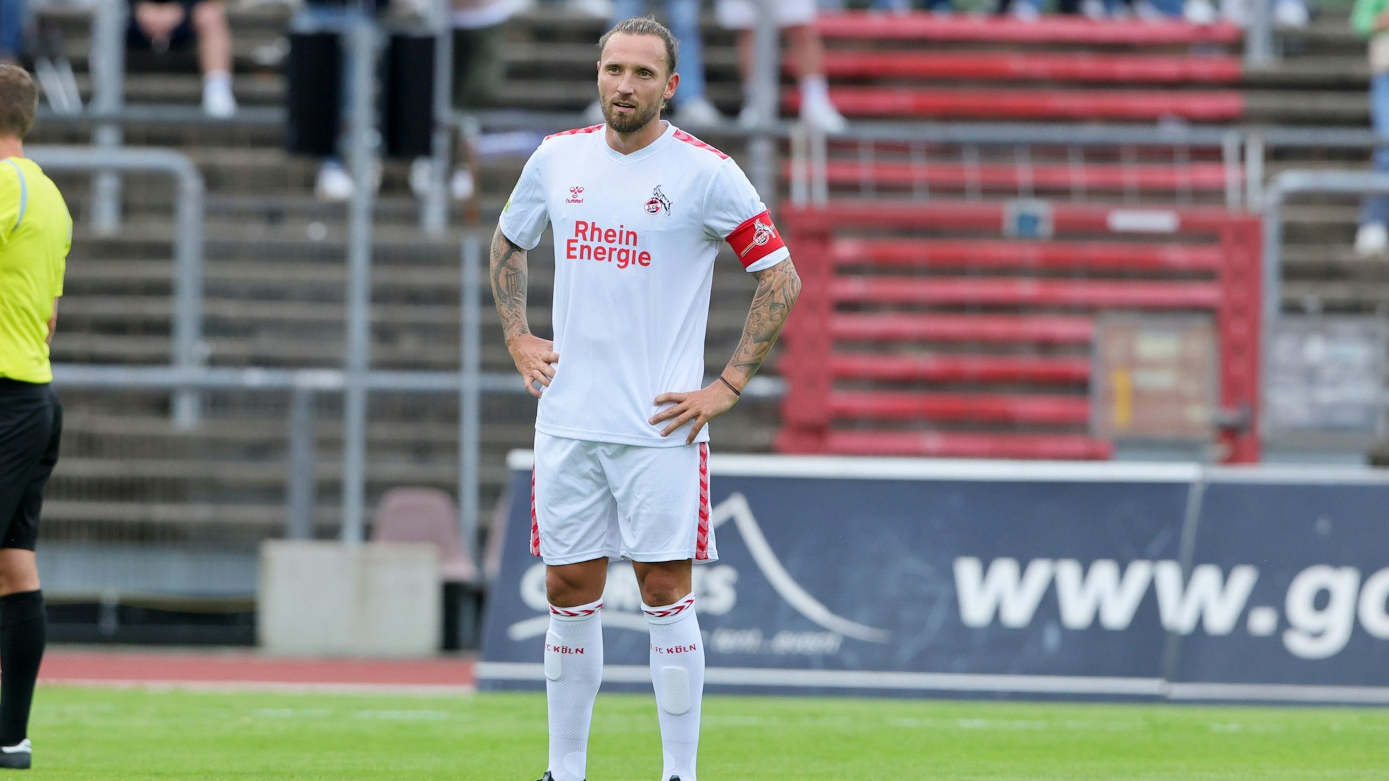 SC Fortuna Köln vs. 1. FC Köln U21, 4.Liga,
Marco Höger (1. FC Köln), 01.08.2023, Bild: Herbert Bucco