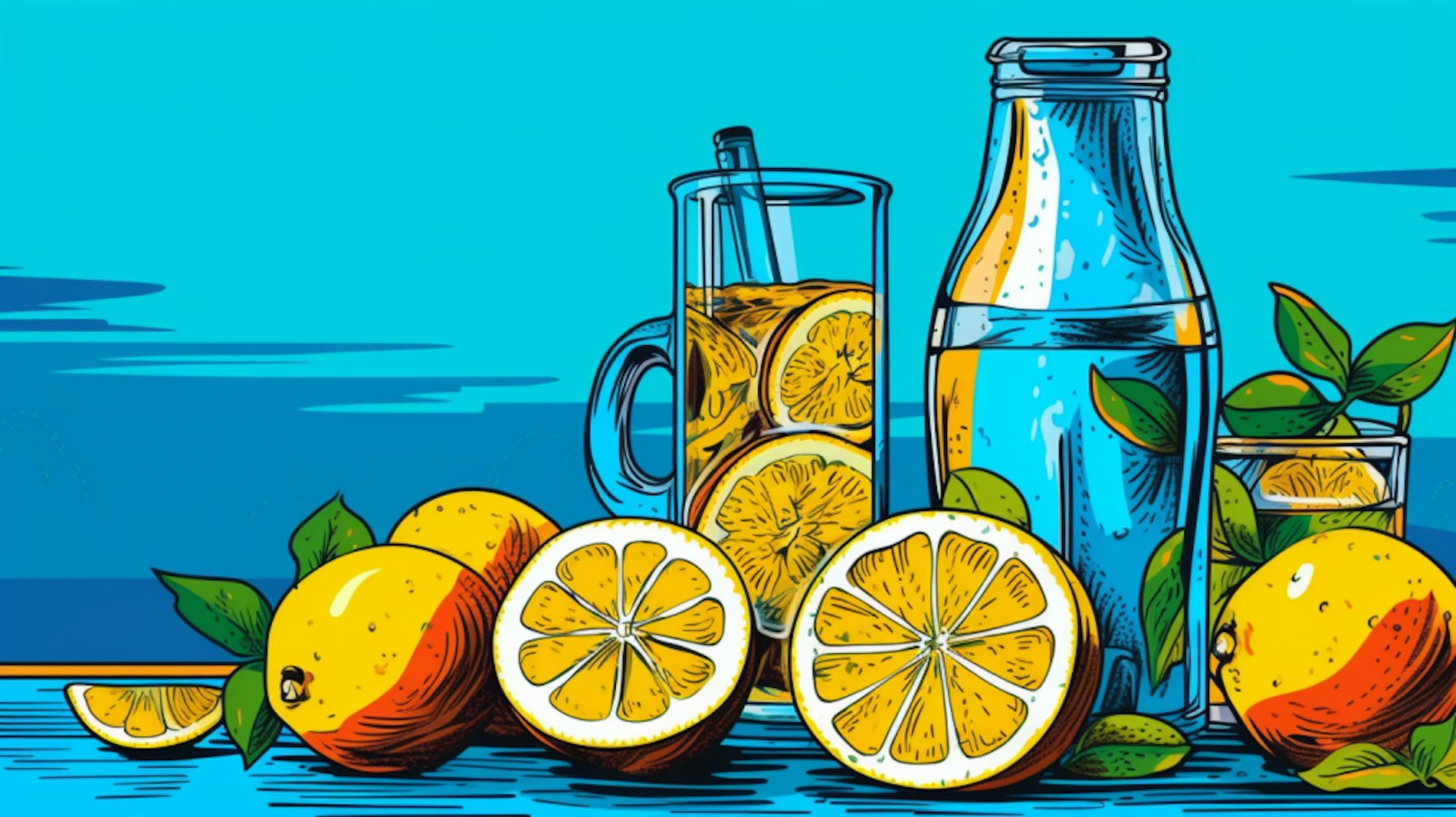 Illustration: Zitronen und Limonade