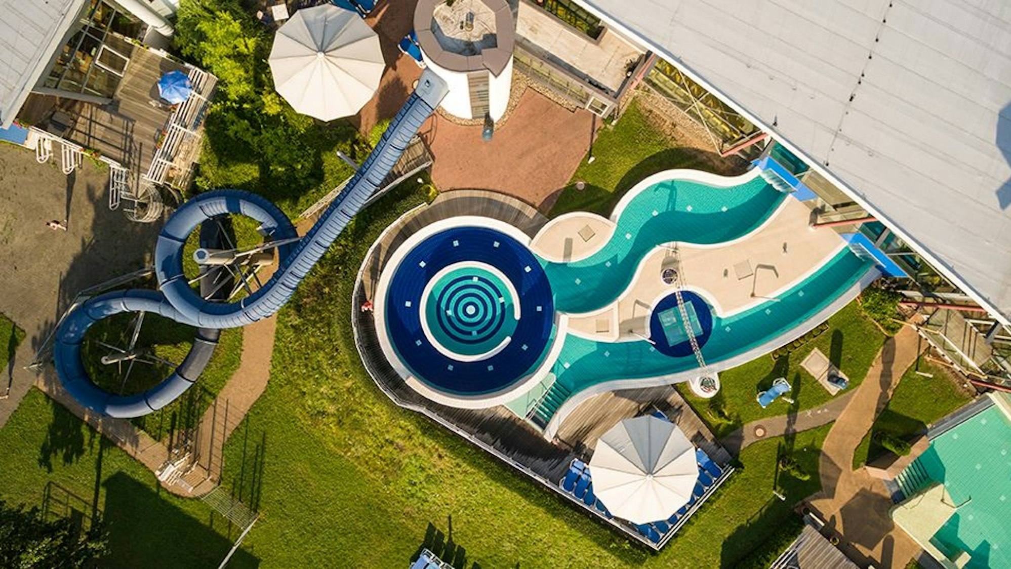 Luftbild Freizeitbad Auggua Troisdorf