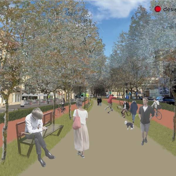 Eine Visualisierung zeigt die Cäcilienstraße ohne KVB-Gleise
