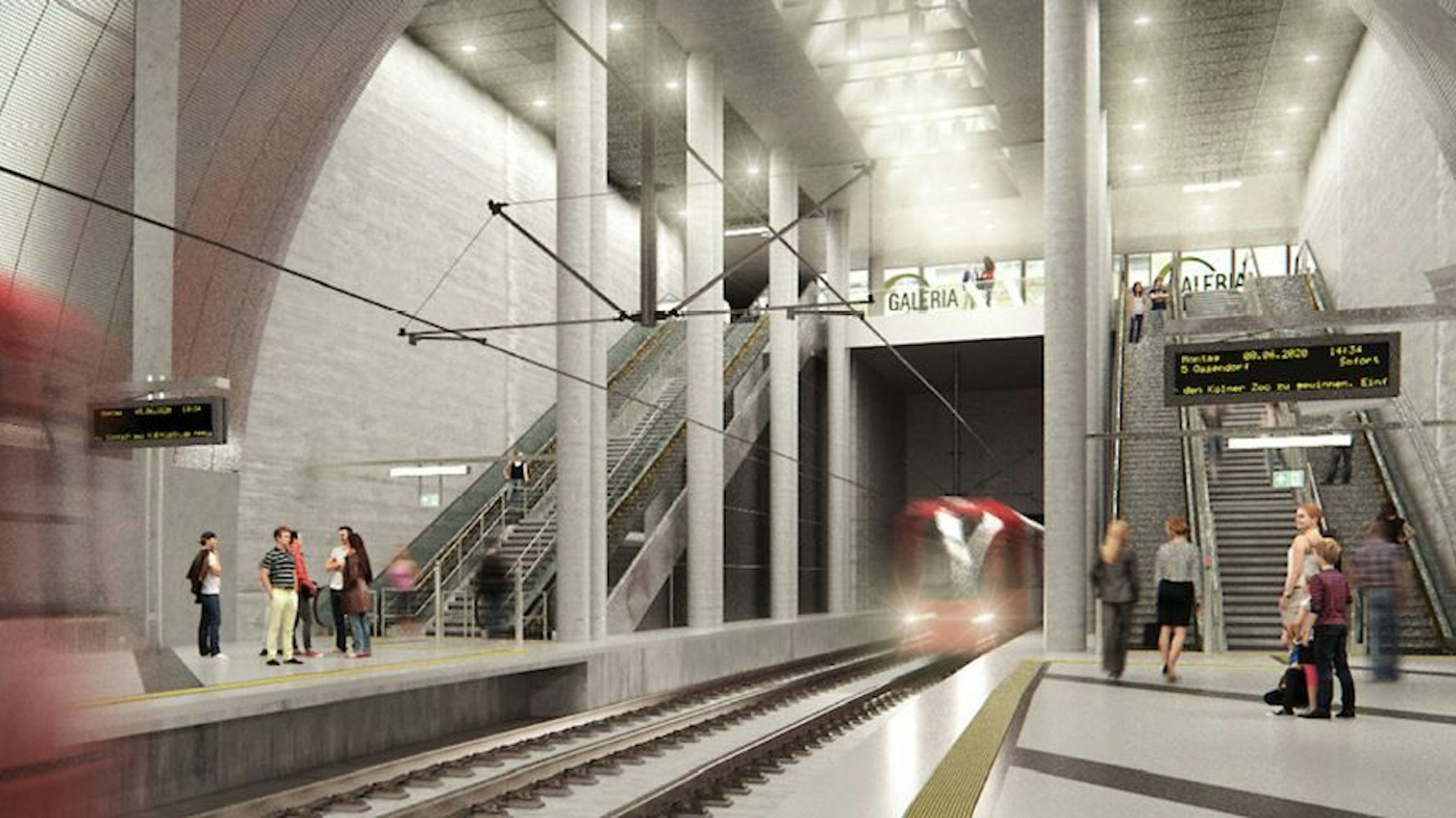 So könnte die Haltestelle am Heumarkt aussehen, wenn der Tunnel kommt.