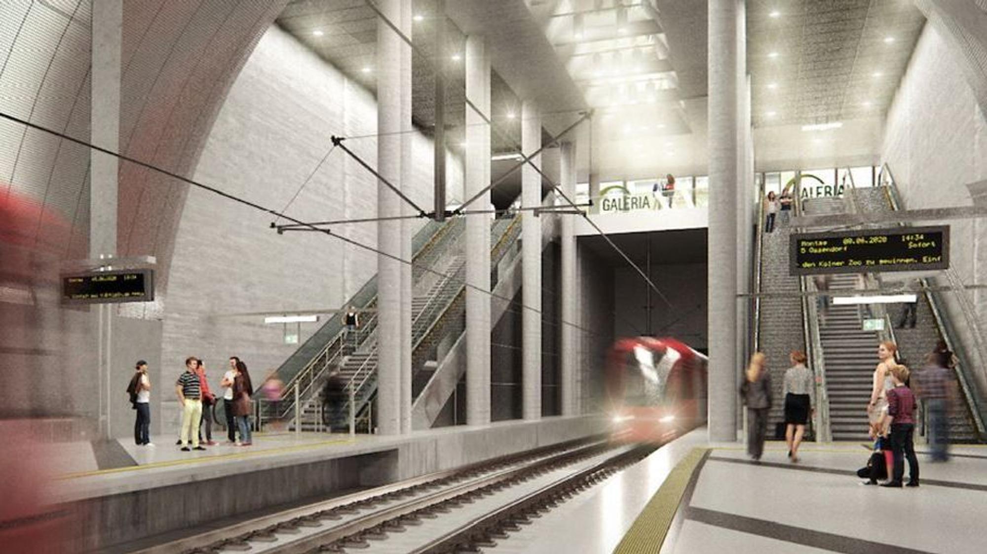So könnte die Haltestelle am Heumarkt aussehen, wenn der Tunnel kommt.