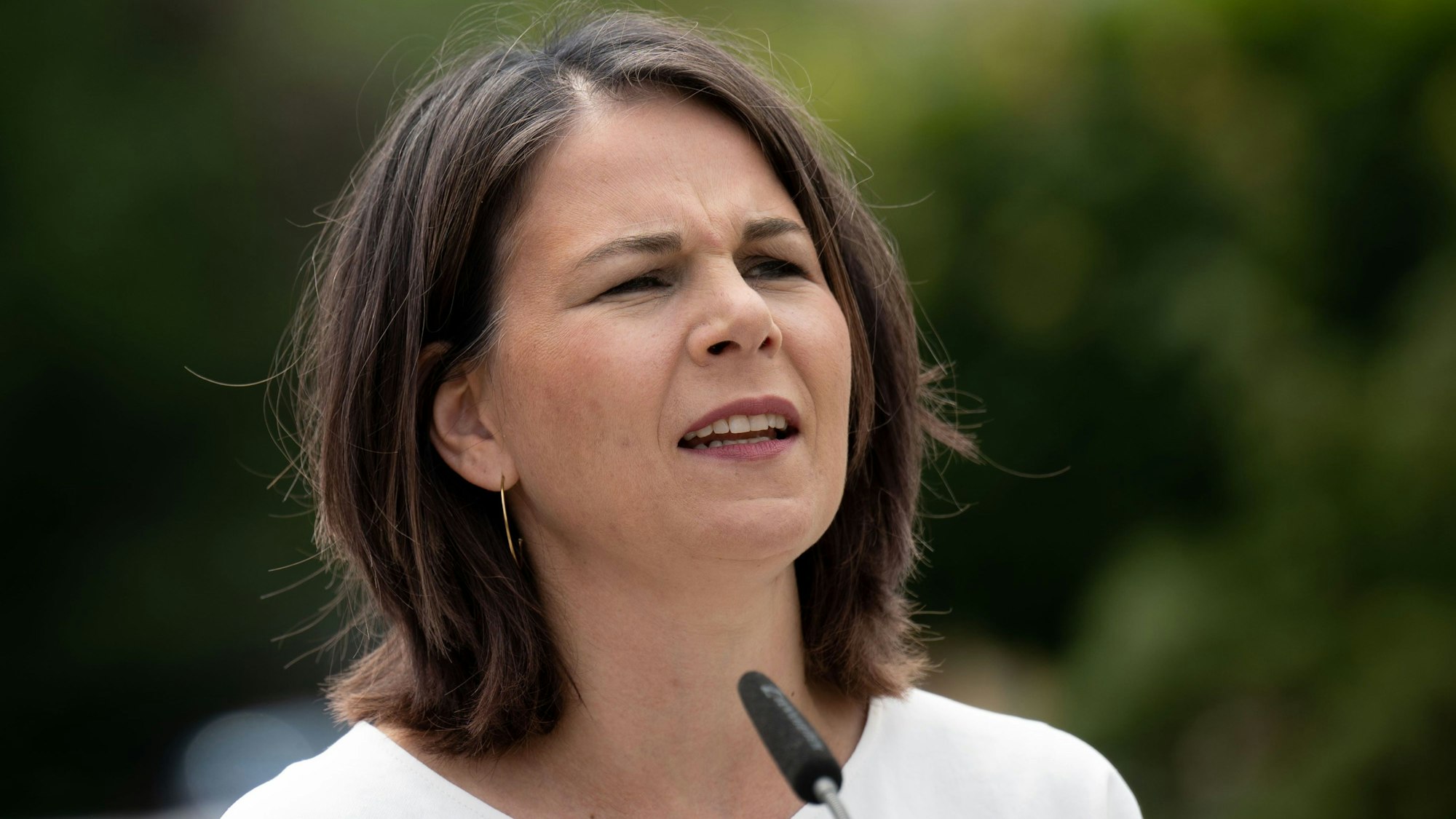 Annalena Baerbock (Bündnis 90/Die Grünen), Bundesaußenministerin, bei einem Pressestatement. (Archivbild)