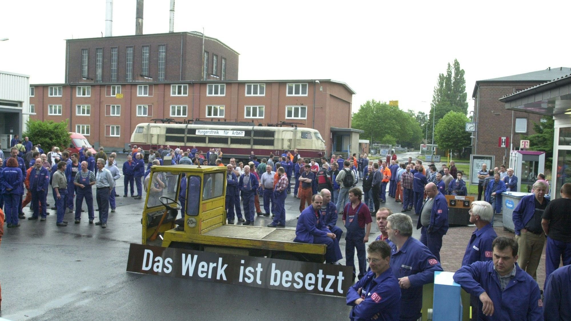 Werksbesetzung 2003: Arbeitskampf ums Ausbesserungswerk Opladen. Kuno Dreschmann, Betriebsratsvorsitzender. Foto: Ralf Krieger