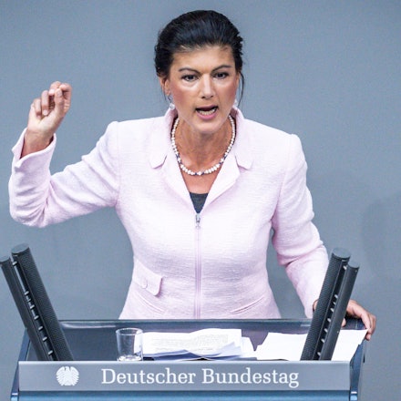 Sahra Wagenknecht, (Die Linke), spricht im Bundestag in der Debatte zum Etat Wirtschaft und Klimaschutz.(Archivbild)
