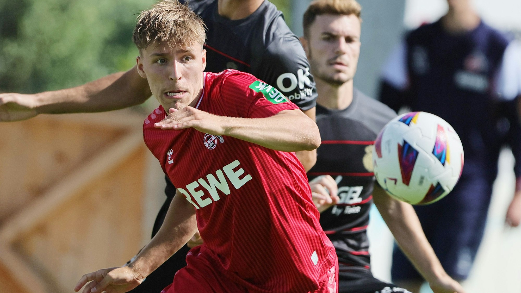 1. FC Köln, Trainingslager in Maria Alm, Oesterreich, Testspiel gegen RCD Mallorca, Maximilian Schmid (1. FC Köln), 21.07.2023, Bild: Herbert Bucco