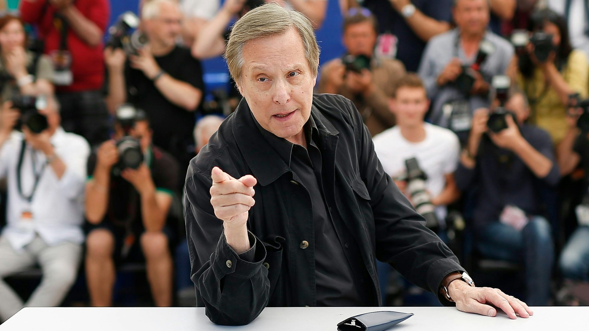 18.05.2016, Frankreich, Cannes: Der US-amerikanische Regisseur William Friedkin beim "Cinema Masterclass" Fotocall während des 69. Filmfestivals in Cannes.