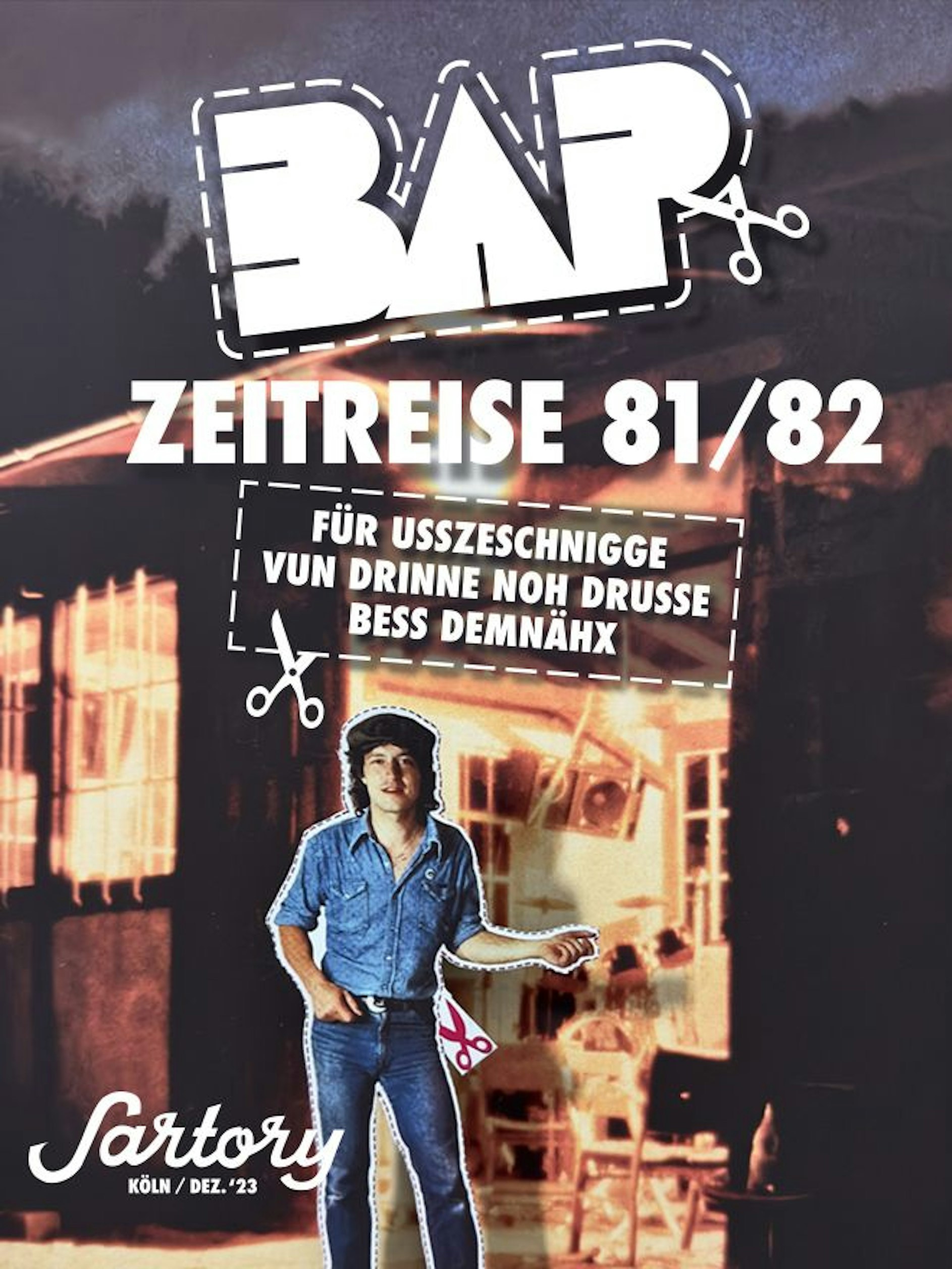 Konzertplakat mit Wolfgang Niedecken in der Mitte, den man aussschneiden könnte.