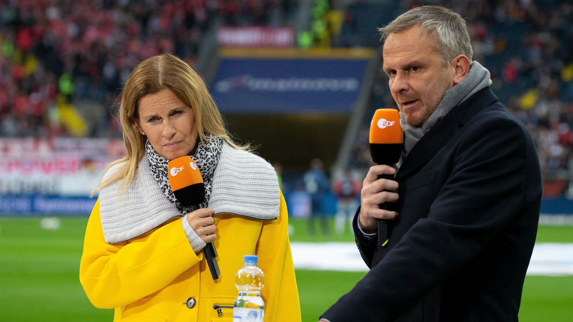 Katrin Müller-Hohenstein ZDF und Sky-Experte Dietmar Hamann.