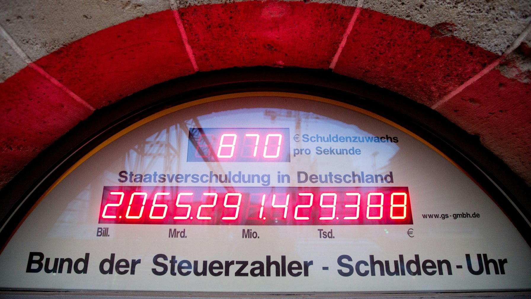 Die Schuldenuhr des Bundes der Steuerzahler 2013.