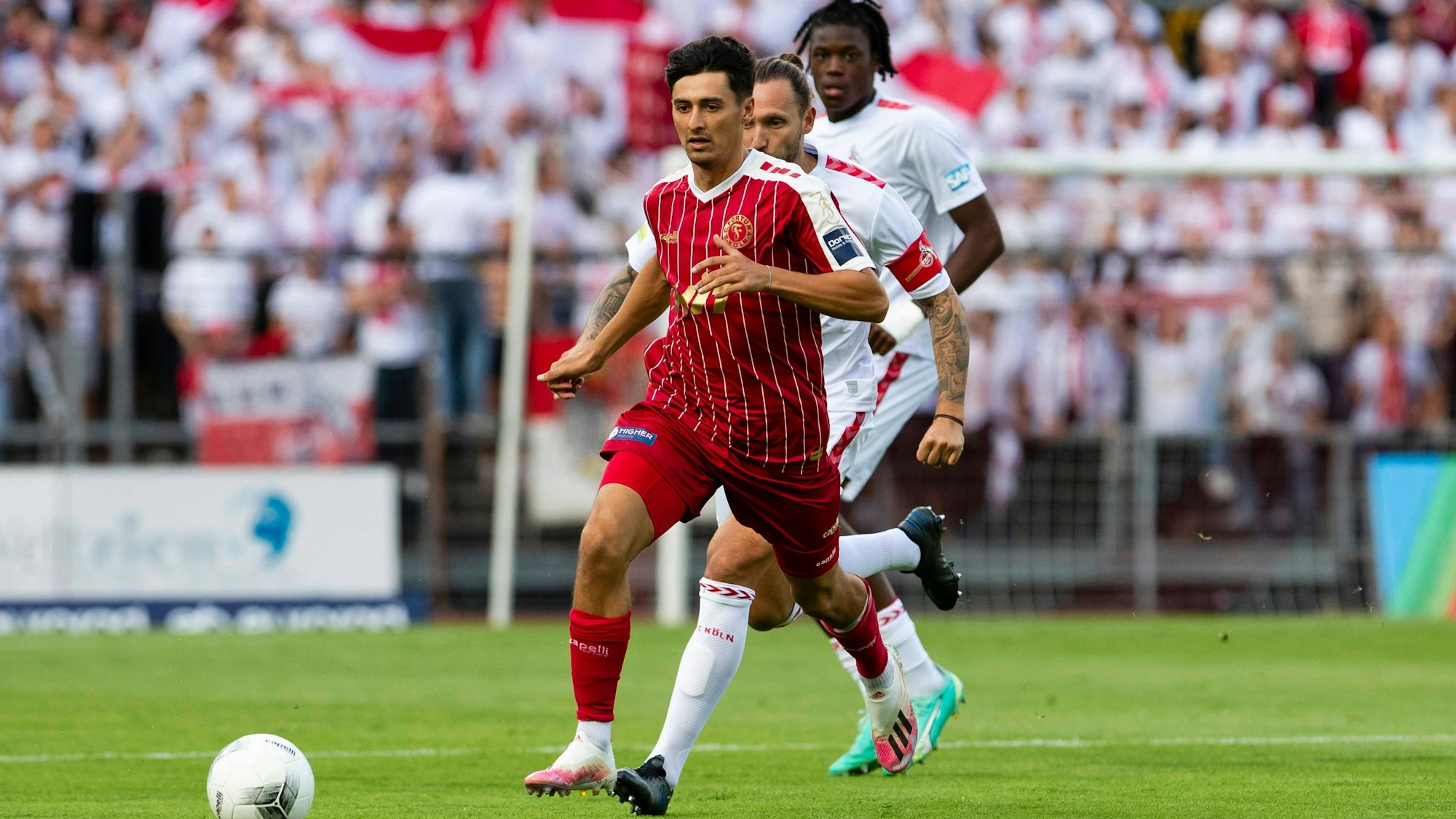 Regionalliga West: SC Fortuna Koeln - 1. FC Koeln U21, U 21 01.08.2023 Henri Matter Fortuna Koeln, 14, Regionalliga West, 1. Spieltag, SC Fortuna Koeln - 1. FC Koeln U21, am 01.08.2023, Suedstadion, Koeln *** Regionalliga West SC Fortuna Koeln 1 FC Koeln U21, 01 08 2023 Henri Matter Fortuna Koeln, 14 , Regionalliga West, 1 matchday, SC Fortuna Koeln 1 FC Koeln U21, on 01 08 2023, Suedstadion, Koeln Copyright: xBEAUTIFULxSPORTS/Meuselx