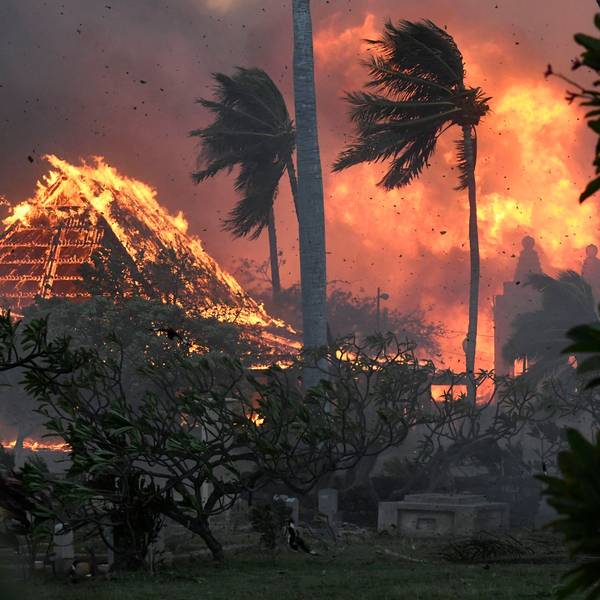 Die Halle der historischen Waiola Church in Lahaina sind von den Flammen zerstört worden.