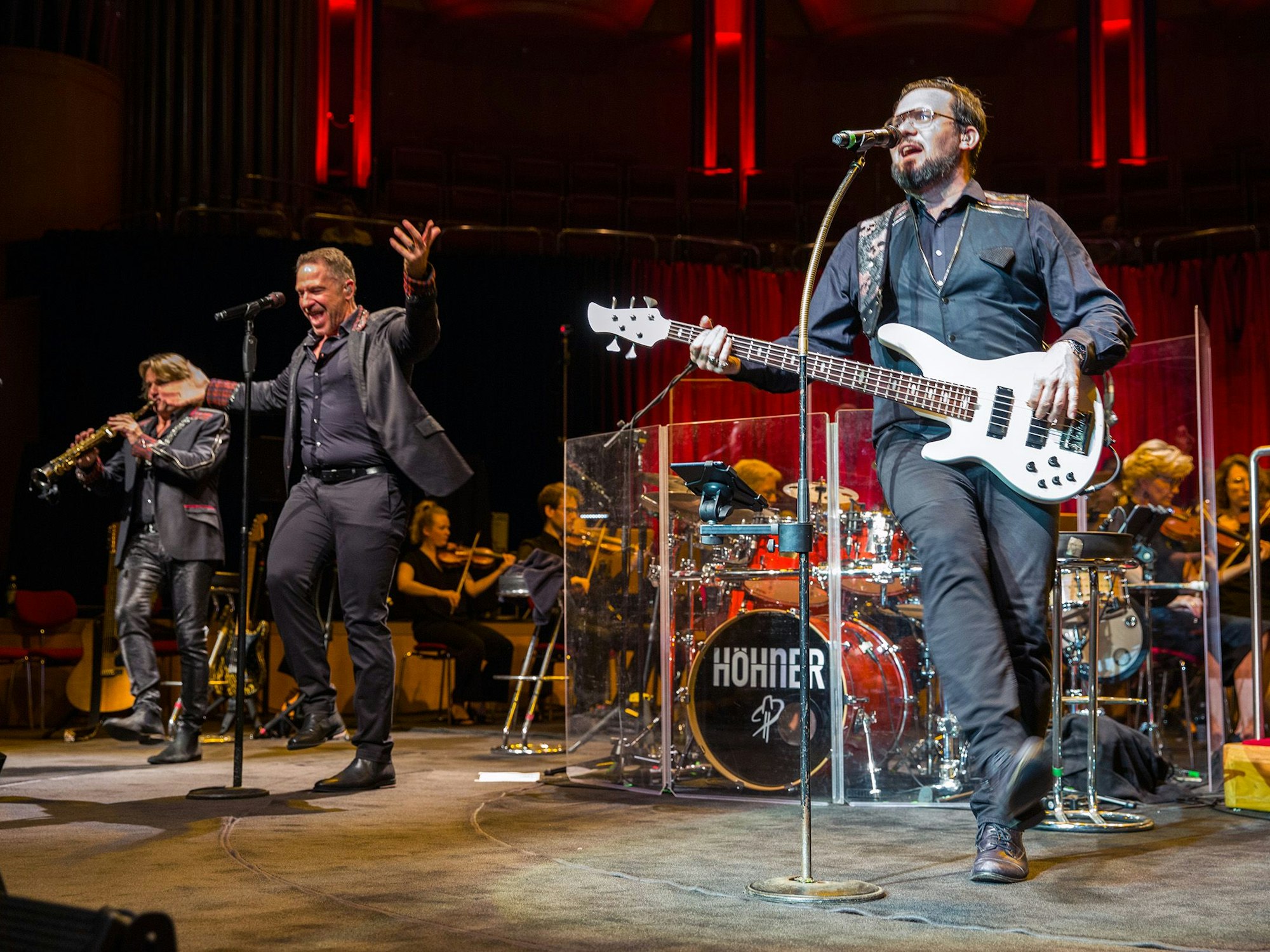 Jens Streifling, Patrick Lück und „Freddi“ Lubitz in der Philharmonie