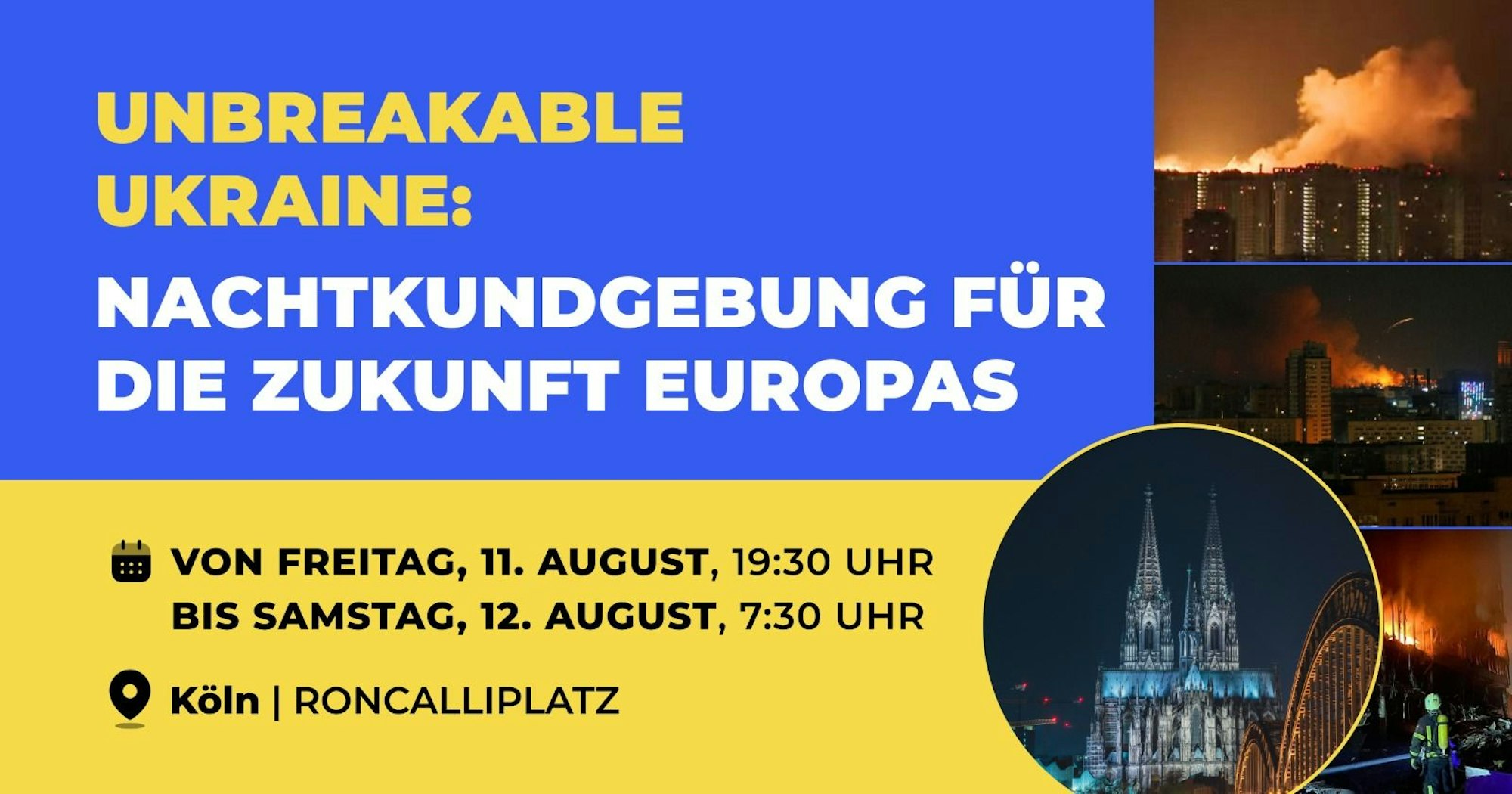 Der Flyer zur Nachtkundgebung